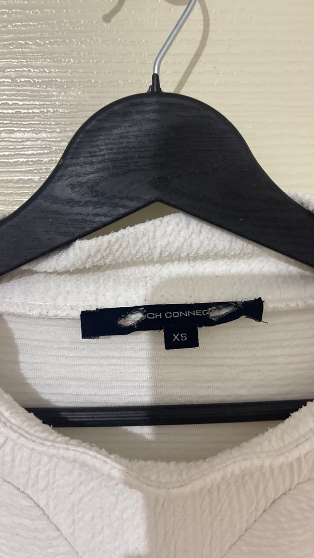 Beyaz Yüksek Yakalı Uzun Kollu Triko - Görsel 2