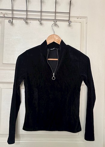 Fermuarlı Siyah Yarım Balıkçı  Kazak - Görsel 2