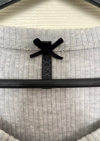 Gri Düğmeli Hırka - Görsel 2