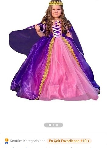 24-36 Ay Beden Rapunzel elbisesi