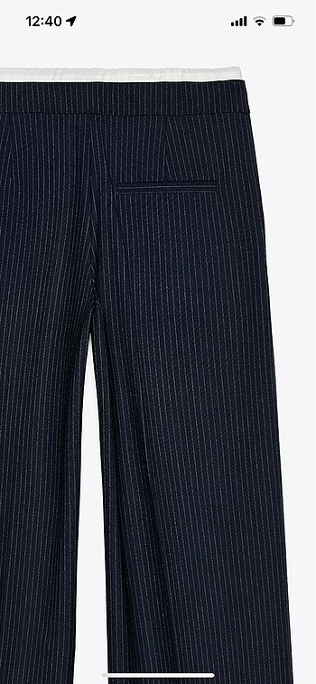 Zara ÇİFT BEL BANTLI WIDE LEG PANTOLON