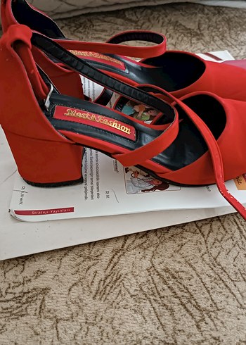 Diğer Kırmızı Stiletto Topuklu Abiye Ayakkabı