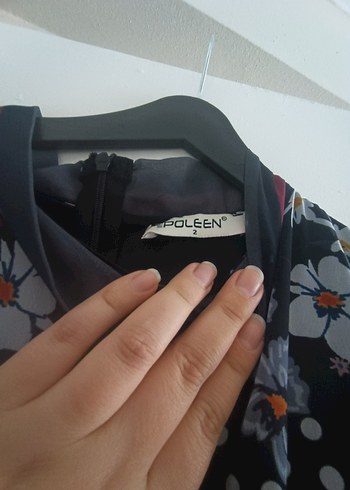 40 Beden Çiçek Desenli Uzun Bohem Tesettür Elbise