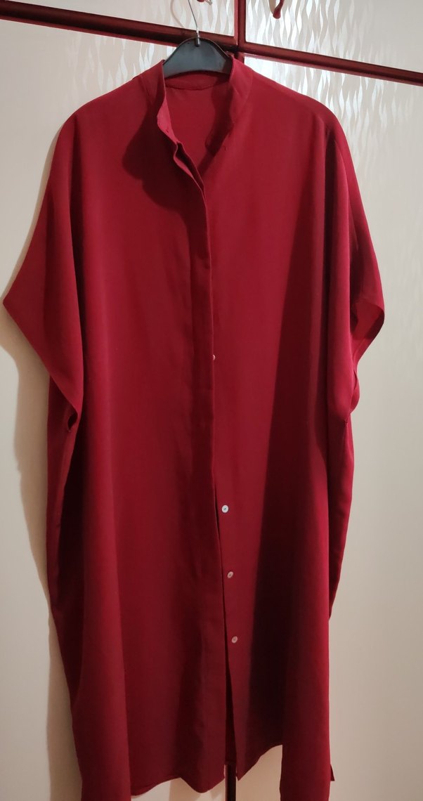 Bordo Sıfır Kollu Tunik - Görsel 2