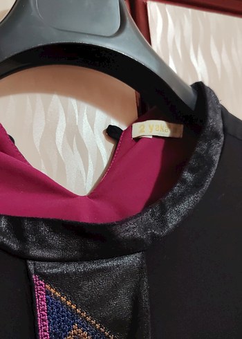 Siyah Uzun Kollu Bohem Salaş Tunik - Görsel 8