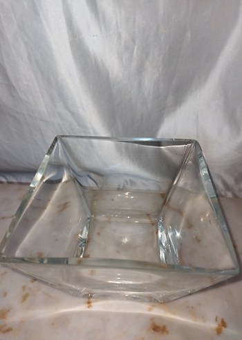 Parlak Beyaz Cam Vazo - Görsel 2