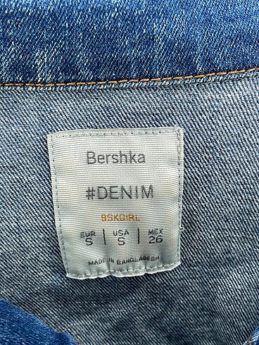 s Beden mavi Renk Bershka Kot Ceket %70 İndirimli.