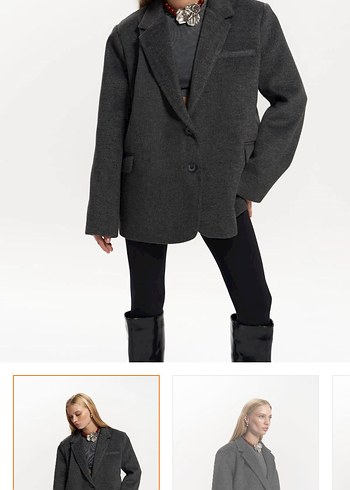 mai colection Gri Kadın Blazer Ceket M-L beden