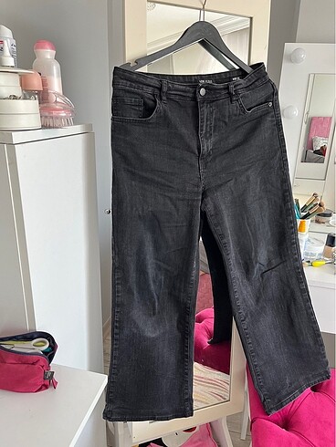 Lcw siyah wide lage kot pantolon