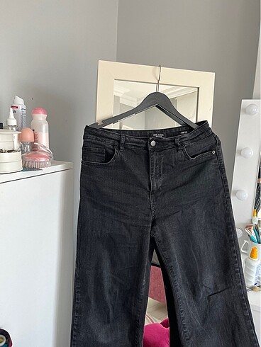 40 Beden Lcw siyah wide lage kot pantolon