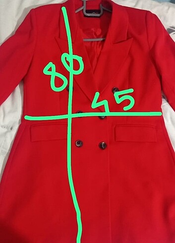 40 Beden Kırmızı blazer takım. Tesettüre uygun