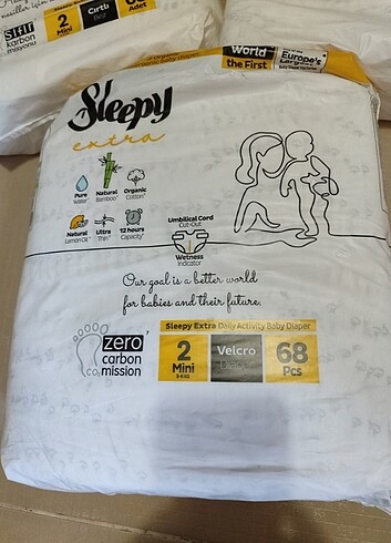 2 Beden: 3-6 kg Beden Renk #Sleppy 2 numara bebek bezi