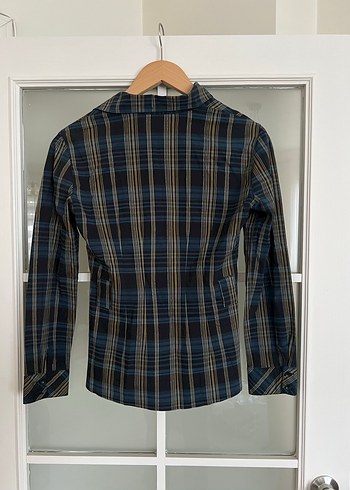 Adil Işık Düğmeli Uzun Kollu Mavi Kadın Gömlek - Görsel 4