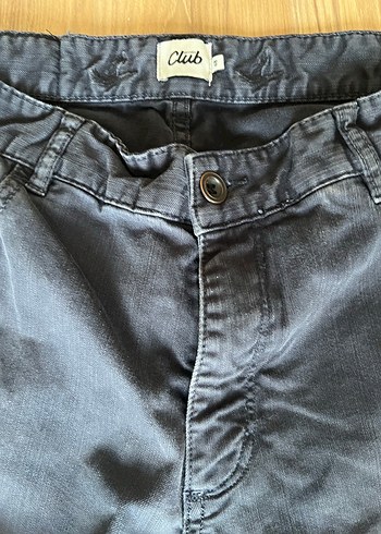 Beymen Club Gri Dugmeli Denim Erkek Pantolon