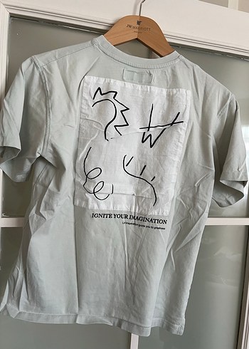 Kız Çocuk Beyaz Baskılı Kısa Kollu Tişört - Görsel 3