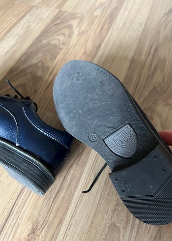 Koyu Mavi Bağcıklı Çocuk Klasik Ayakkabı - Görsel 6