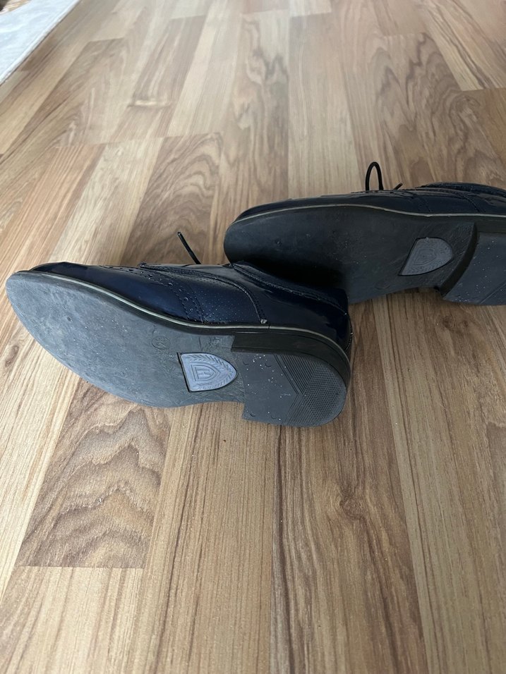 Koyu Mavi Bağcıklı Çocuk Klasik Ayakkabı - Görsel 4