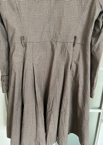 Bej Midi Kadın Trençkot Düğmeli Cepli - Görsel 8