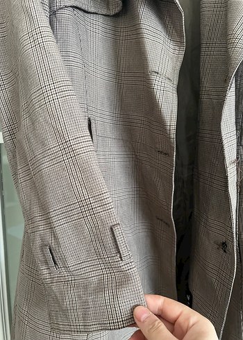 Bej Midi Kadın Trençkot Düğmeli Cepli - Görsel 5