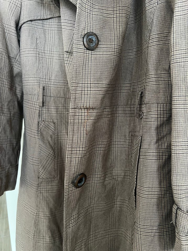 Bej Midi Kadın Trençkot Düğmeli Cepli - Görsel 4