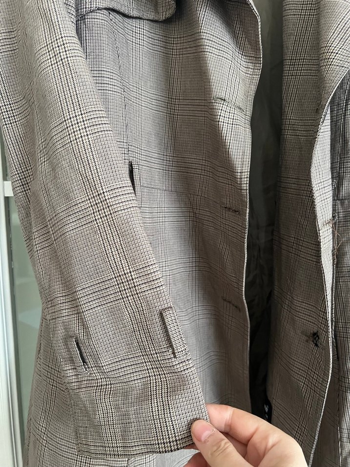 Bej Midi Kadın Trençkot Düğmeli Cepli - Görsel 5