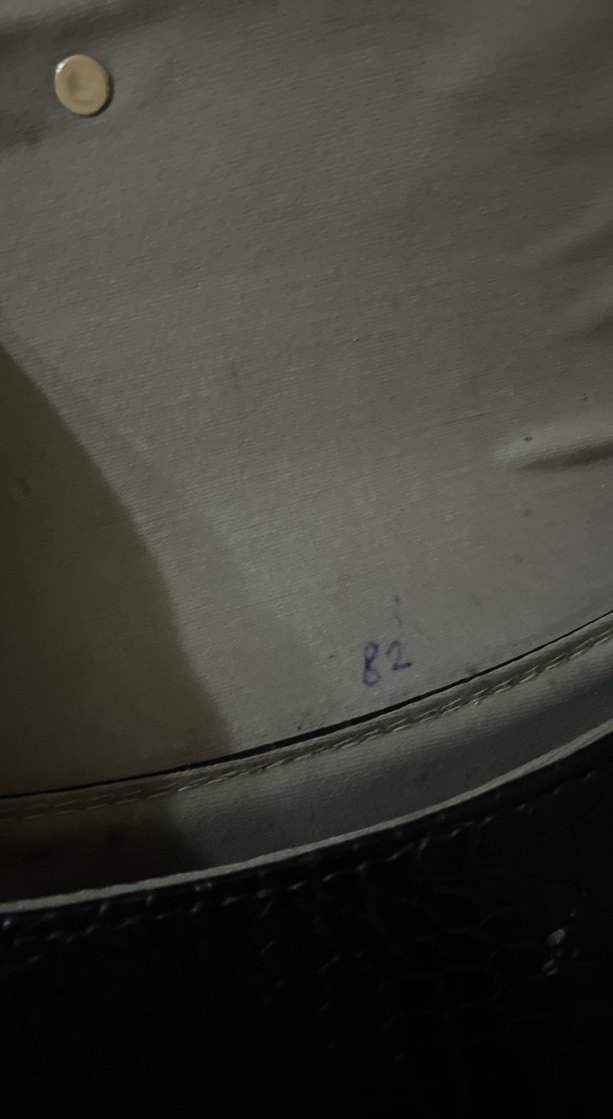 Kemerli Siyah Yılan Derisi Desenli çanta - Görsel 2