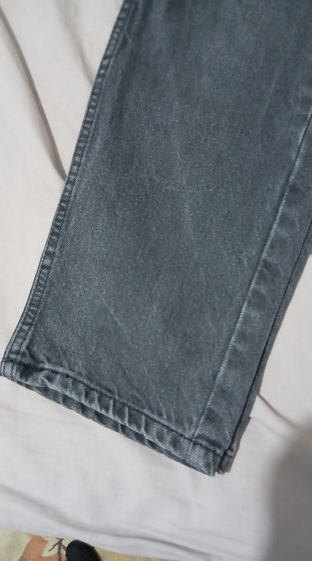 Gri Rahat Kesim Kadın Kot Pantolon - Görsel 3