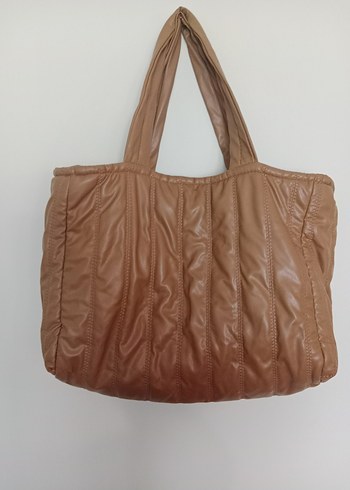 Kahverengi Deri Fermuarlı Kadın Çanta - Görsel 5