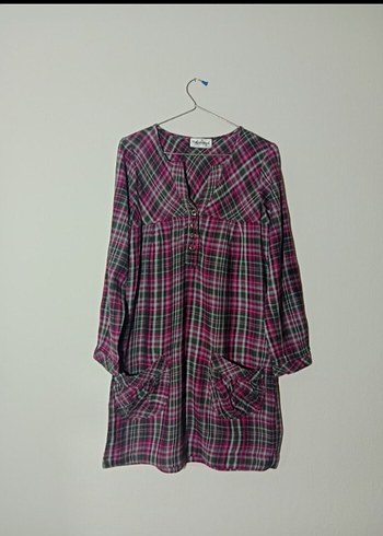 ekoseli elbise - Görsel 3