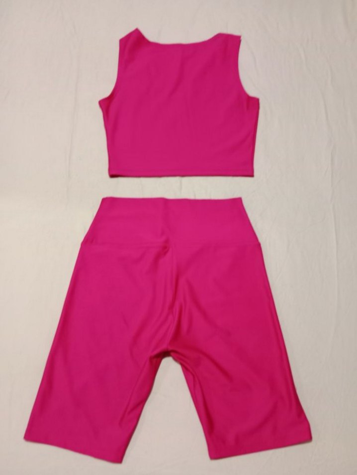 Pembe Kolsuz Mini Atlet ve Şort Takımı - Görsel 2