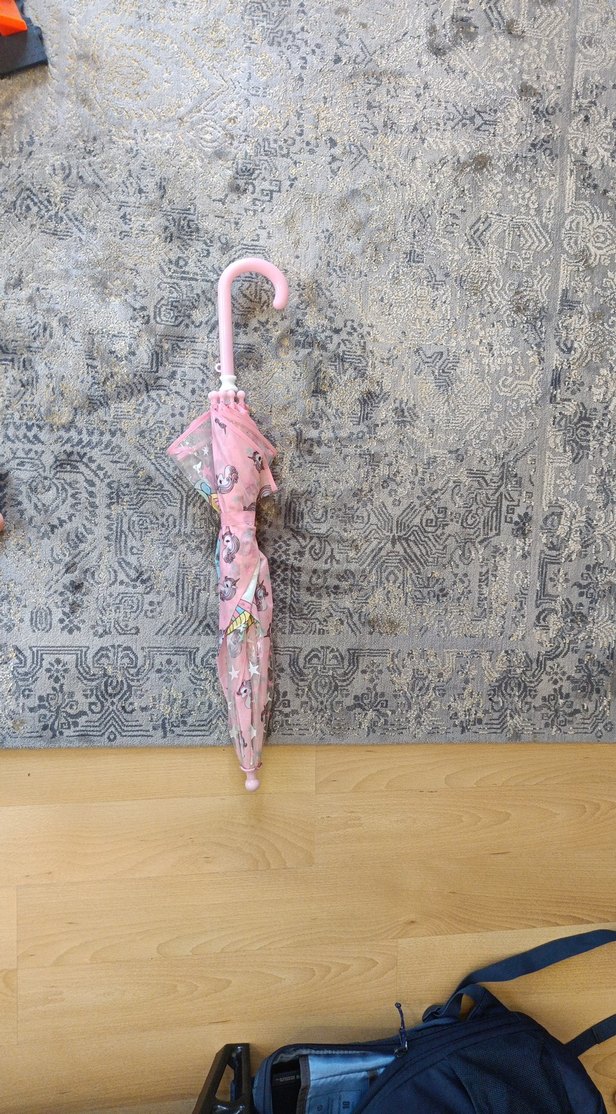 Şeffaf Pembe Unicorn Desenli çocuk Şemsiyesi - Görsel 4