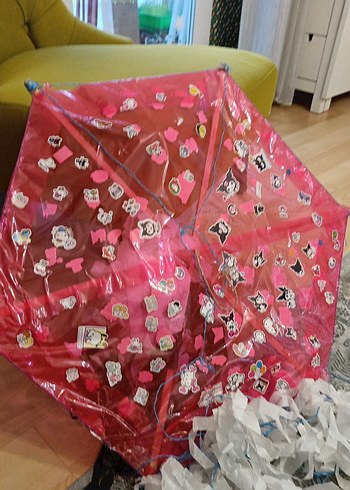 pembe stickerli uçurtma - Görsel 7