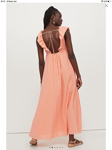 s Beden H&M Şeftali Elbise