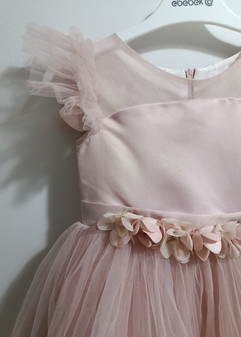 Pembe Kız Çocuk Fırfırlı Elbise - Görsel 3