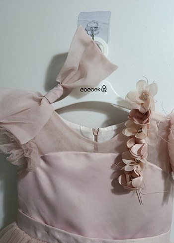 Pembe Kız Çocuk Fırfırlı Elbise - Görsel 4