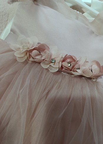 Pembe Kız Çocuk Fırfırlı Elbise - Görsel 5