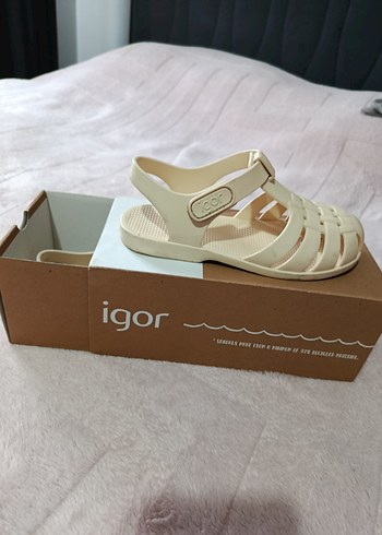 Bej Kız Çocuk Sandalet - Görsel 2