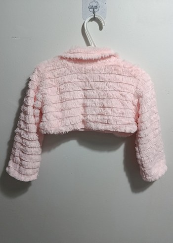 Kız Çocuk Pembe Fırfırlı Bolero - Görsel 2