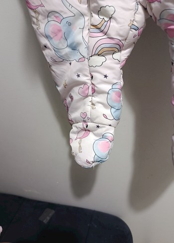 Bebek Kız Çok Renkli Kürklü Tulum - Görsel 5