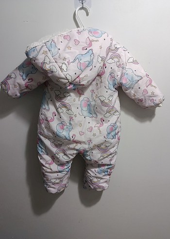 Bebek Kız Çok Renkli Kürklü Tulum - Görsel 3