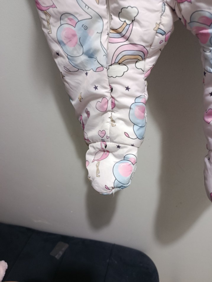 Bebek Kız Çok Renkli Kürklü Tulum - Görsel 5