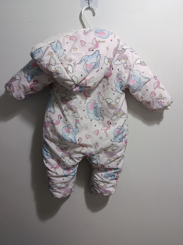 Bebek Kız Çok Renkli Kürklü Tulum - Görsel 3