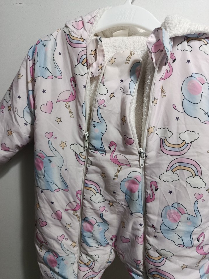 Bebek Kız Çok Renkli Kürklü Tulum - Görsel 2