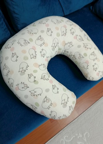 Baskılı Beyaz Emzirme ve Hamile Yastığı - Görsel 2