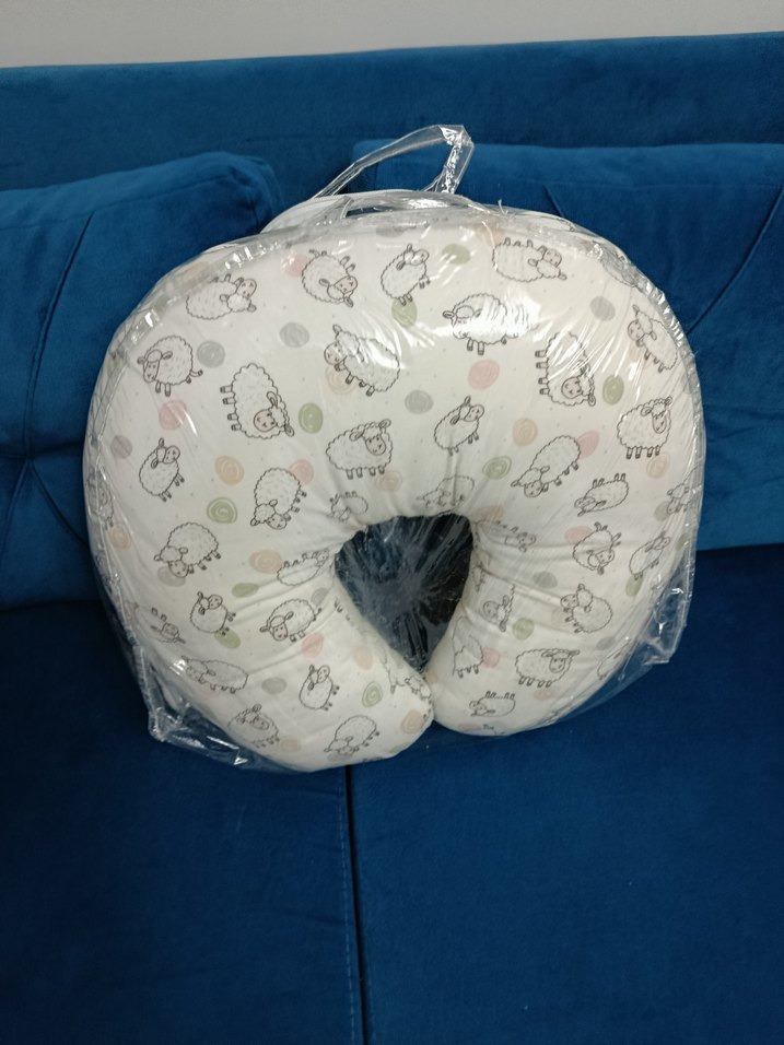 Baskılı Beyaz Emzirme ve Hamile Yastığı - Görsel 3