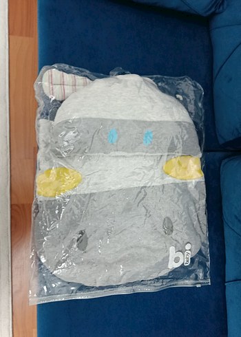 Gri Baskılı Çocuk alt değiştirme minderi ve yastığı - Görsel 5