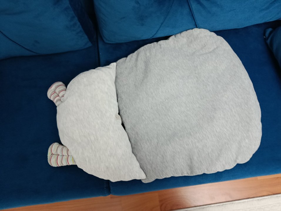 Gri Baskılı Çocuk alt değiştirme minderi ve yastığı - Görsel 4