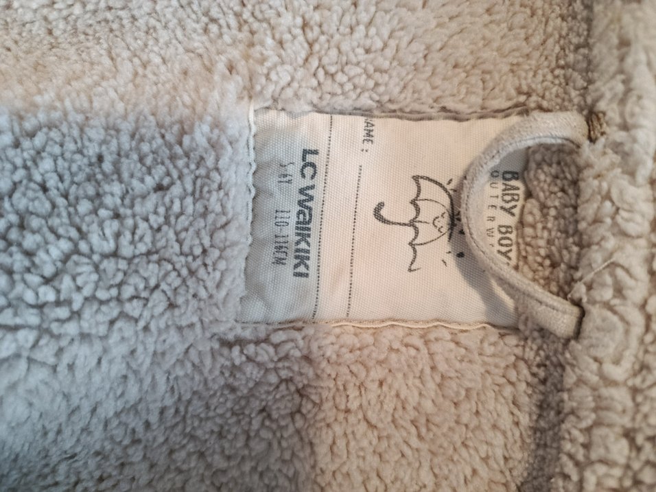 Kürklü Bej çocuk Kış Montu 5-6 yaş - Görsel 5