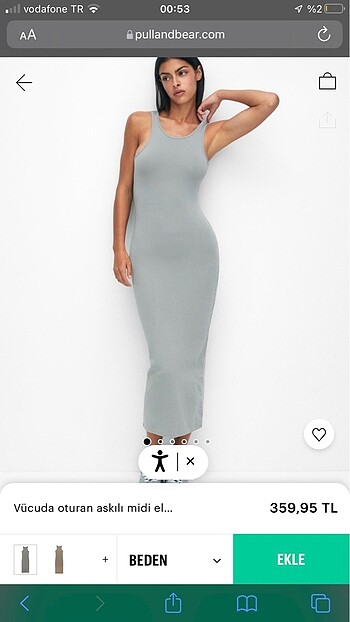Pull and bear gri elbise