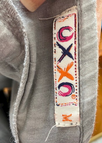 m Beden OXXO Bohem Gri Mini Keten Elbise